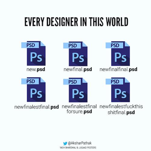 A meme about naming PhotoShop files.