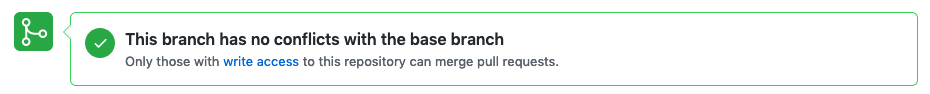 This branch has no conflicts with the base branch.
